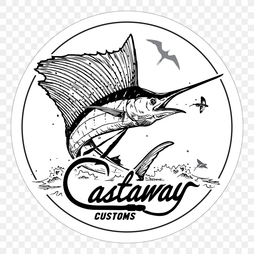 Castaway Customs Boat Decal T-shirt A Week In Time, PNG, 2048x2048px, Castaway Customs, Black And White, Boat, Boating, Brand Download Free