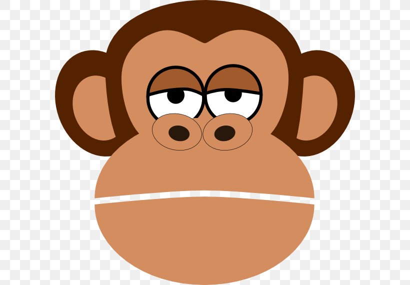 Monkey Cartoon Face Drawing Clip Art, PNG, 600x570px, Monkey, Animation, Art, Cartoon, Drawing Download Free