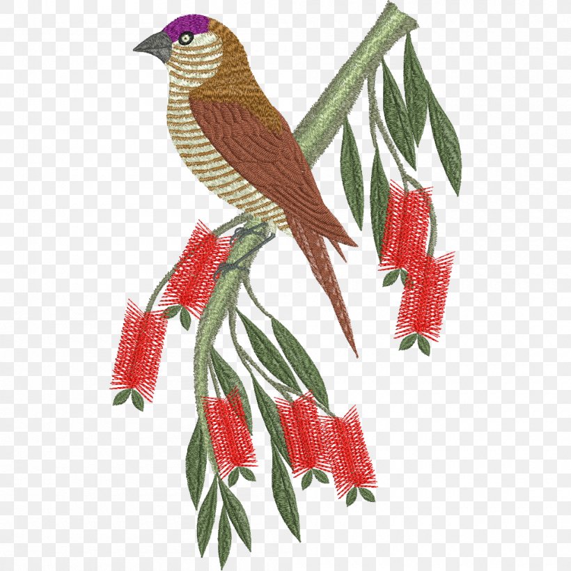 Bird Machine Embroidery Parrot, PNG, 1000x1000px, Bird, Art, Beak, Cardinal, Creative Arts Download Free