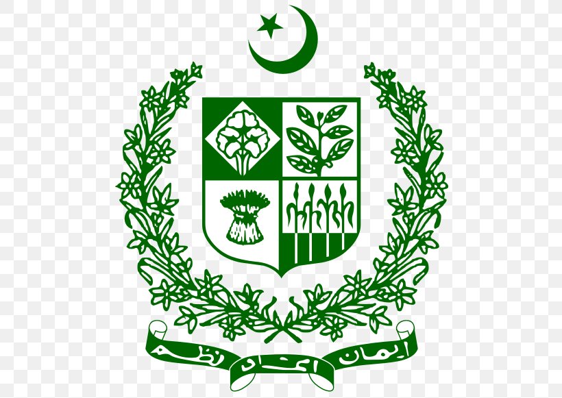 State Emblem Of Pakistan National Emblem Coat Of Arms Flag Of Pakistan, PNG, 500x581px, Pakistan, Coat Of Arms, Emblem, Flag, Flag Of Pakistan Download Free