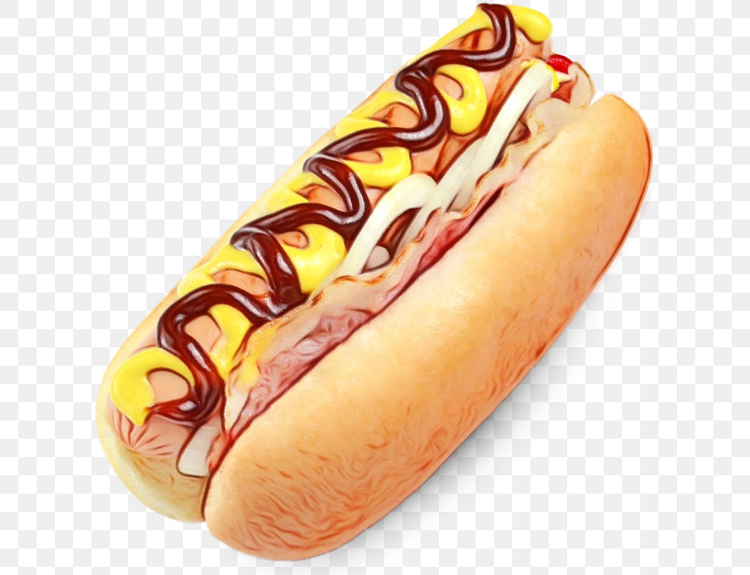 Chili Dog Hot Dog Coney Island Hot Dog American Cuisine Frankfurter Würstchen, PNG, 630x629px, Watercolor, American Cuisine, Chili Dog, Coney Island, Coney Island Hot Dog Download Free
