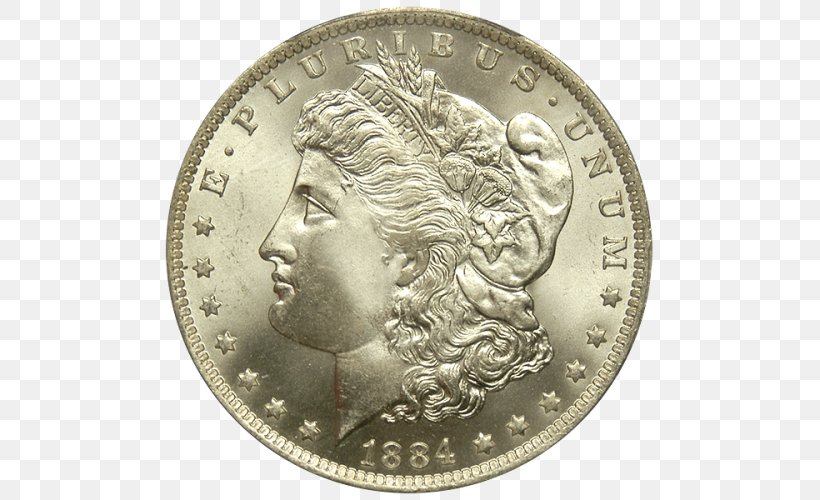 Dollar Coin Carson City Mint Morgan Dollar Peace Dollar, PNG, 500x500px, Coin, American Silver Eagle, Carson City Mint, Currency, Dollar Coin Download Free