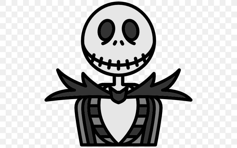 Jack Skellington Halloween Clip Art, PNG, 512x512px, Jack Skellington, Avatar, Black And White, Bone, Character Download Free
