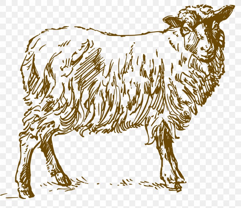 Sheep Clip Art Drawing Image, PNG, 1385x1193px, Sheep, Animal, Animal Figure, Bovine, Cartoon Download Free