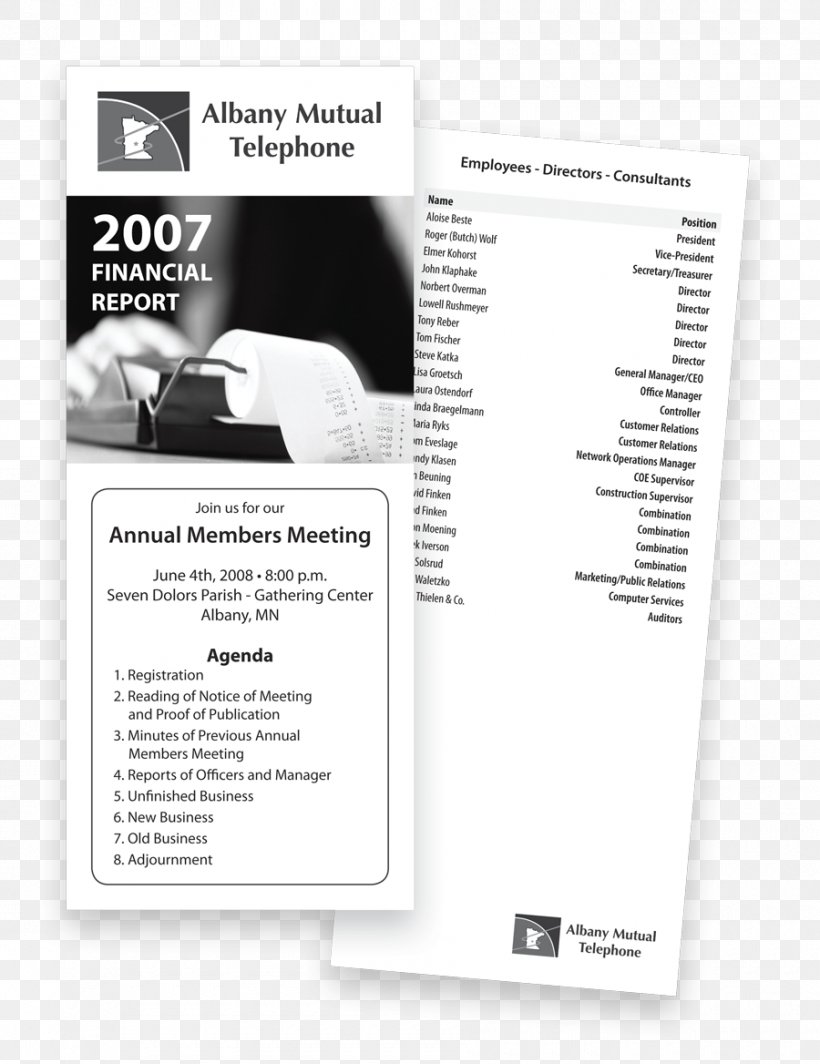 Albany Mutual Telephone Brochure Direct Marketing Annual Report, PNG, 900x1168px, Brochure, Albany, Annual Report, Brand, Direct Marketing Download Free