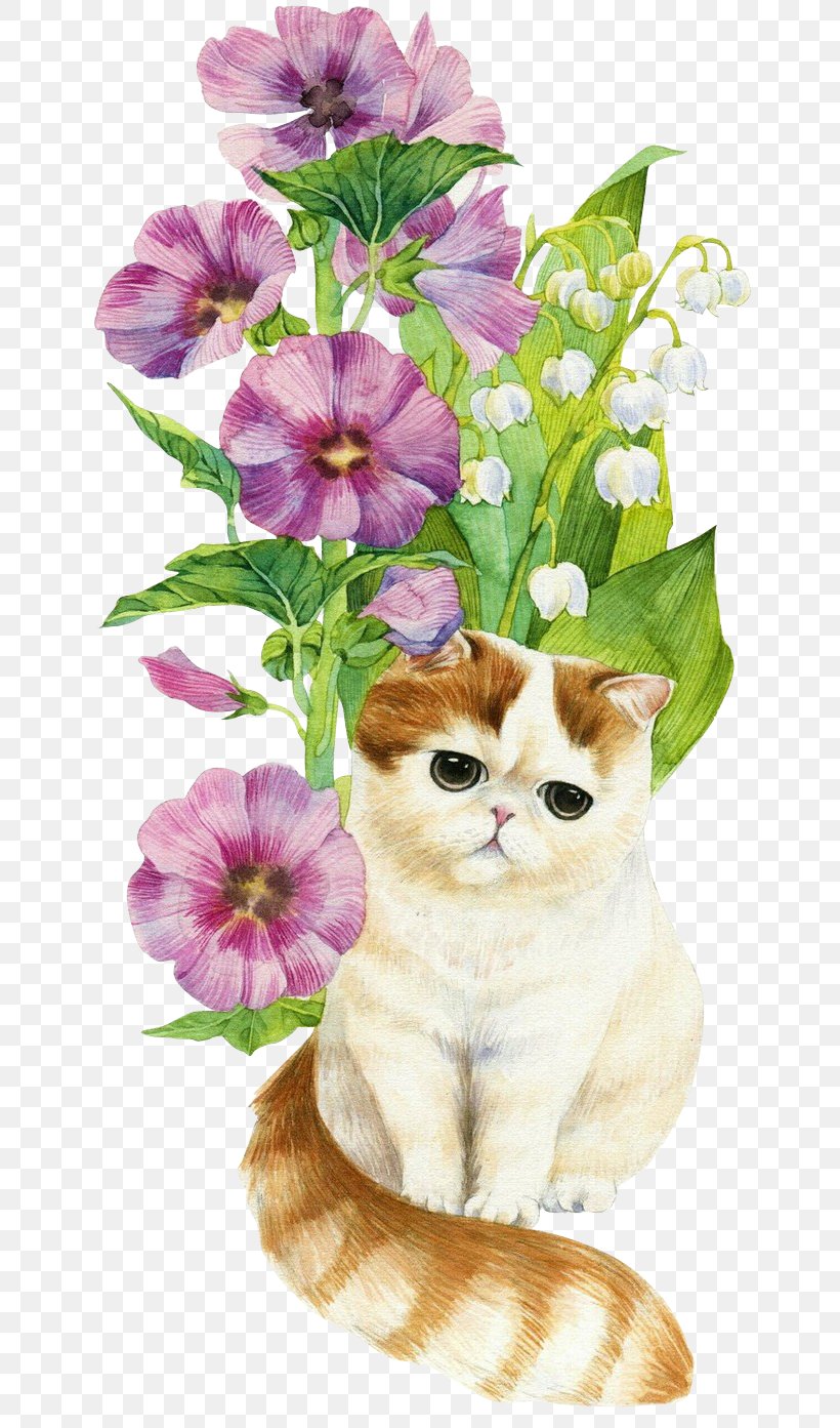 Cat Whiskers Watercolor Painting, PNG, 658x1393px, Cat, Cat Like Mammal, Flower, Flowering Plant, Ink Download Free