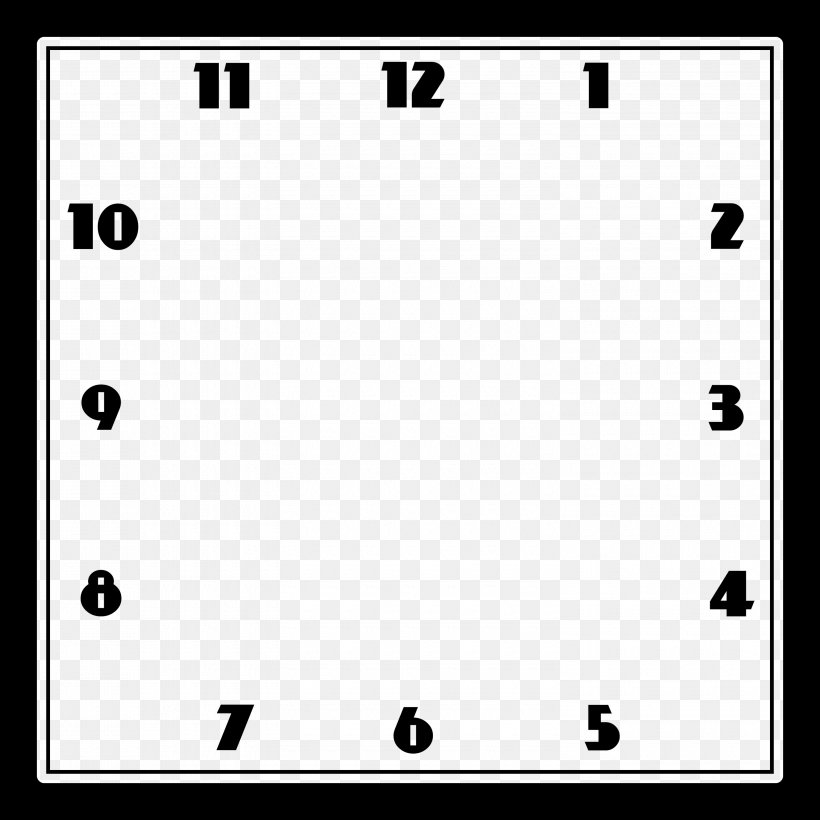 Clock Wall White Clip Art, PNG, 3000x3000px, Clock, Area, Black, Black And White, Board Game Download Free