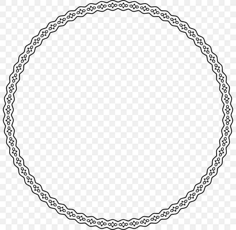 Decorative Borders Clip Art, PNG, 800x800px, Decorative Borders, Black And White, Body Jewelry, Braid, Chain Download Free