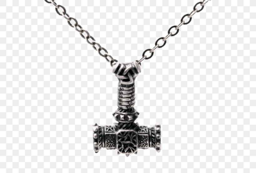 Thor Charms & Pendants Necklace Odin Mjölnir, PNG, 555x555px, Thor, Aasainusko, Black And White, Body Jewelry, Chain Download Free