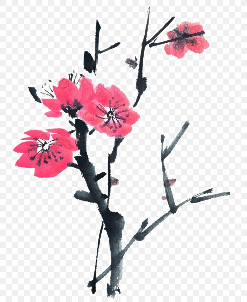 Ink Wash Painting Inkstick Chinese Painting, PNG, 768x1000px, Ink Wash Painting, Art Book, Artificial Flower, Blossom, Branch Download Free