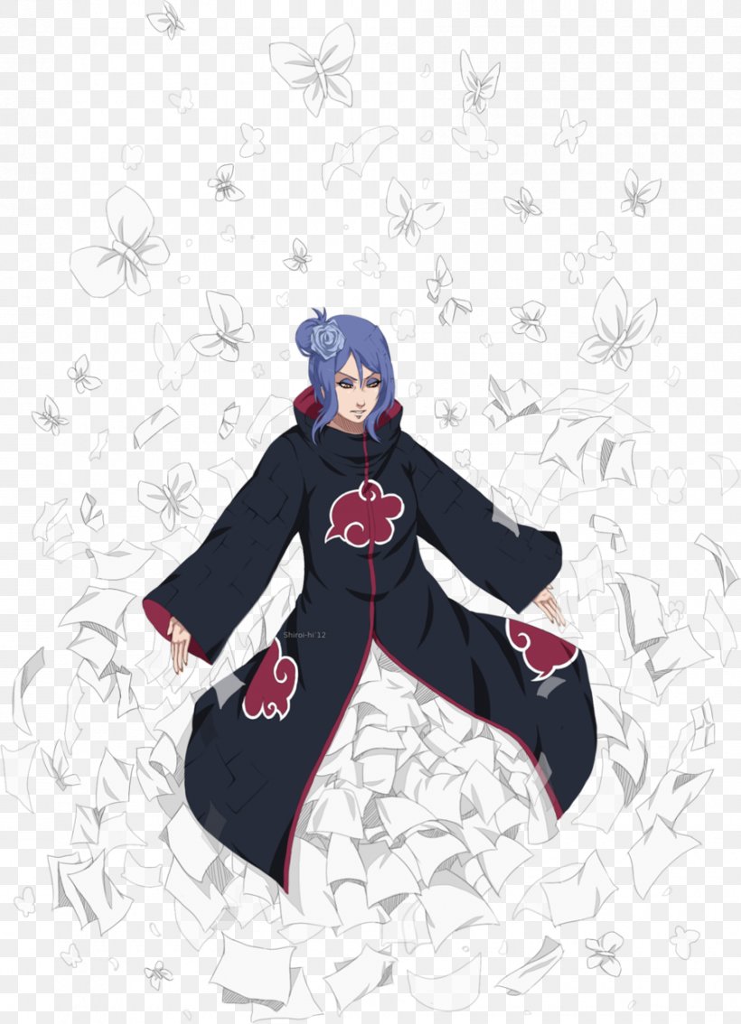 Konan Pain Gaara Naruto Uzumaki Zetsu, PNG, 900x1245px, Watercolor, Cartoon, Flower, Frame, Heart Download Free