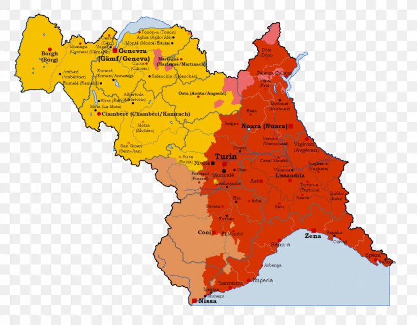 Piedmont Linguistic Map Kingdom Of Sardinia Linguistics, PNG, 1012x789px, Piedmont, Area, Ecoregion, Italian, Kingdom Of Sardinia Download Free