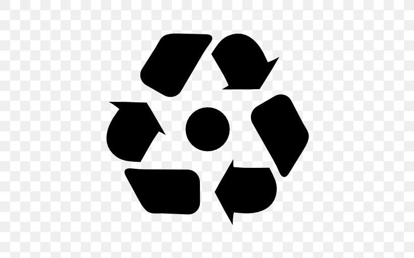Recycling Symbol Paper Recycling Waste, PNG, 512x512px, Recycling Symbol, Black, Black And White, Logo, Monochrome Download Free