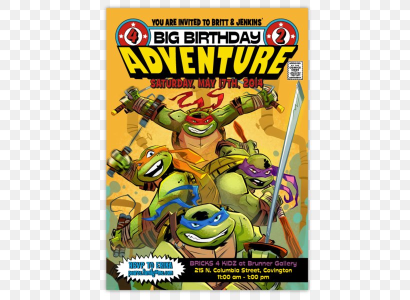 Teenage Mutant Ninja Turtles Wedding Invitation Birthday Superhero, PNG, 600x600px, Turtle, Action Figure, Action Toy Figures, Apartment, Birthday Download Free