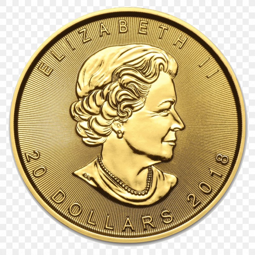 Canadian Gold Maple Leaf Bullion Coin Gold Coin, PNG, 1000x1000px, Canadian Gold Maple Leaf, American Gold Eagle, Bullion, Bullion Coin, Cash Download Free