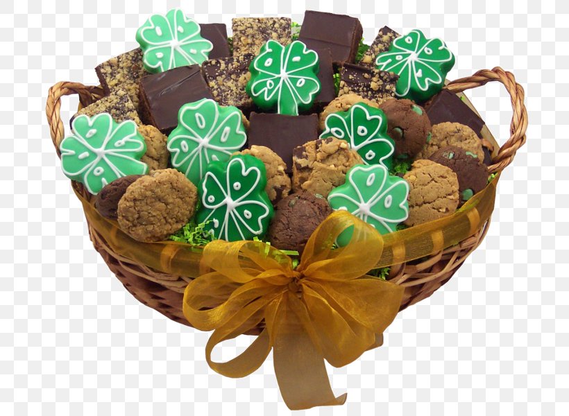 Saint Patrick's Day Food Gift Baskets Biscuits Hamper, PNG, 707x600px, Saint Patrick S Day, Basket, Biscuits, Chocolate, Cookie Bouquet Download Free