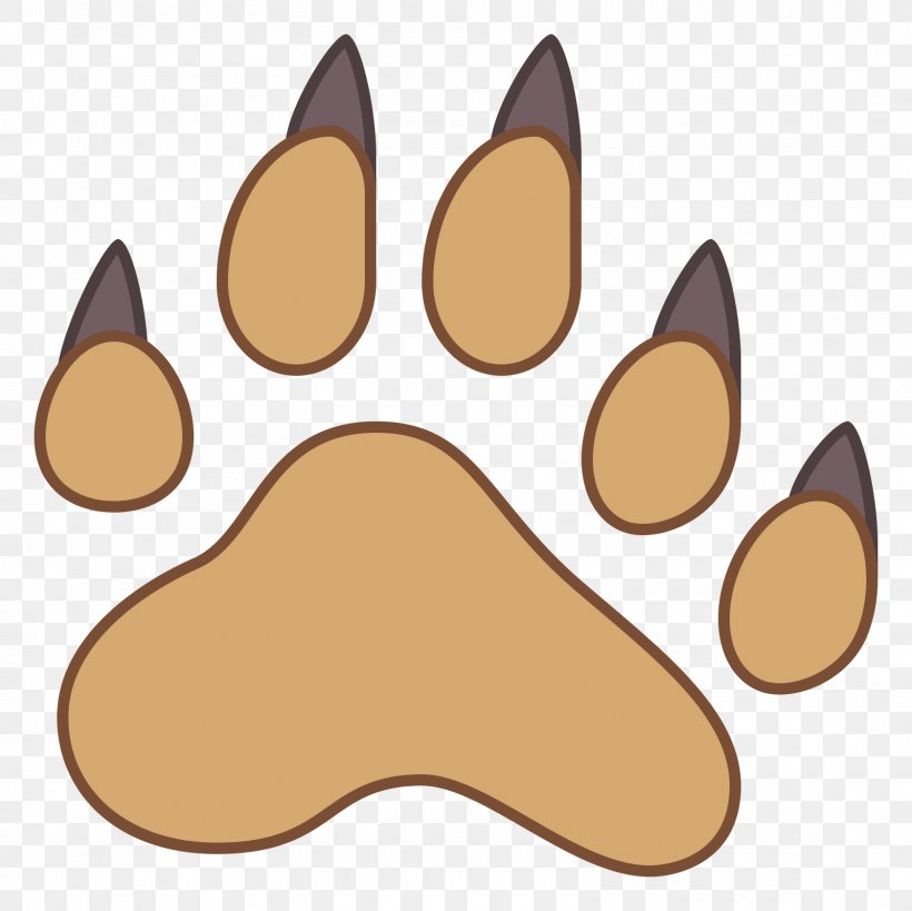 Bear Footprint Cat Paw Clip Art, PNG, 1600x1600px, Bear, Carnivora, Carnivoran, Cat, Claw Download Free