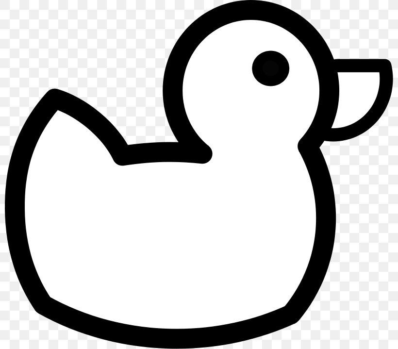 Rubber Duck Clip Art, PNG, 800x719px, Duck, Area, Beak, Black And White, Coloring Book Download Free