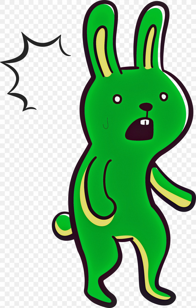 Cartoon Green Leaf Animal Figurine Line, PNG, 1908x3000px, Rabbit, Animal Figurine, Cartoon, Cartoon Rabbit, Cute Rabbit Download Free