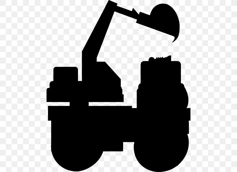Black And White Excavator Heavy Machinery Clip Art, PNG, 498x597px, Black And White, Architectural Engineering, Backhoe, Black, Excavator Download Free
