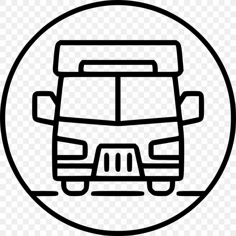 Car Campervans Vector Graphics Vehicle Bus, PNG, 980x980px, Car, Area, Black And White, Bus, Campervans Download Free
