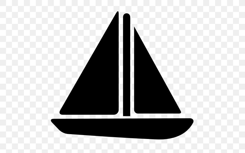 Sailboat Sailing Ship, PNG, 512x512px, Sail, Black And White, Boat, Cone, Sailboat Download Free