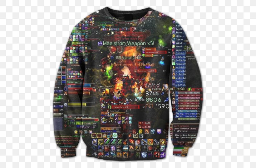 T-shirt Hoodie World Of Warcraft Sweater Crew Neck, PNG, 540x540px, Tshirt, All Over Print, Bluza, Brand, Christmas Jumper Download Free