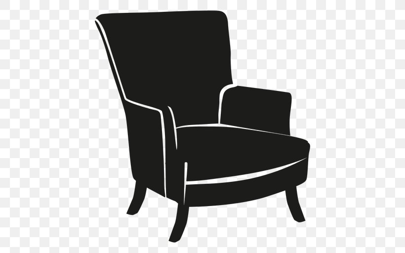 Vector Graphics Furniture Chair Couch Living Room, PNG, 512x512px, Furniture, Black, Chair, Club Chair, Couch Download Free
