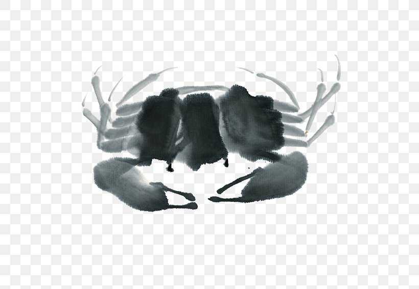 Chinese Mitten Crab Yangcheng Lake Ink Wash Painting, PNG, 567x567px, Crab, Art, Black And White, Chinese Mitten Crab, Chinoiserie Download Free