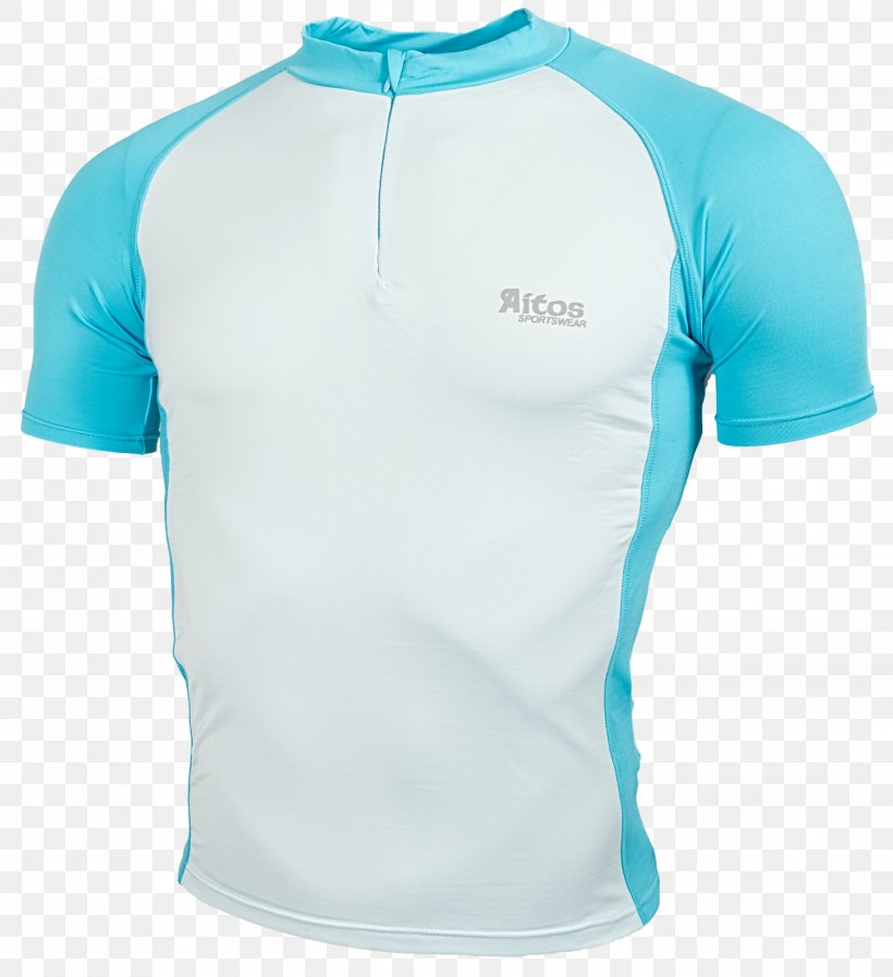 T-shirt Sleeve Clothing Shoulder Jacket, PNG, 1500x1641px, Tshirt, Active Shirt, Aqua, Azure, Blue Download Free