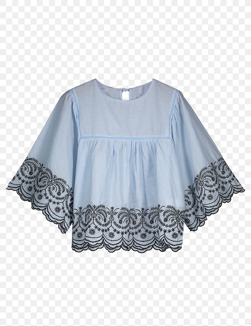 Blouse Sleeve Smock-frock Embroidery Collar, PNG, 800x1064px, Blouse, Blue, Casual, Choker, Clothing Download Free
