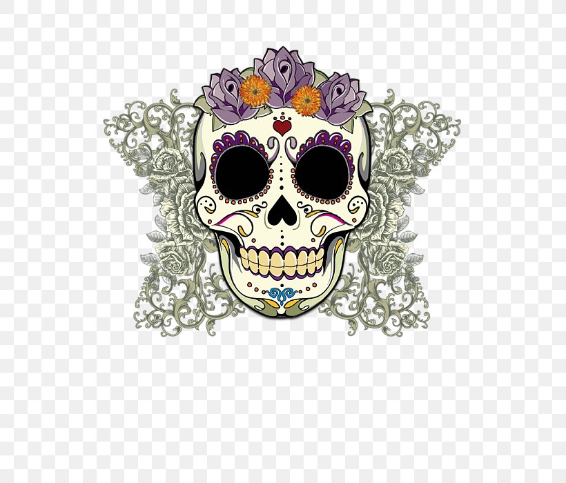 Calavera Skull Art Day Of The Dead, PNG, 525x700px, Calavera, Art, Bone, Canvas Print, Craft Download Free