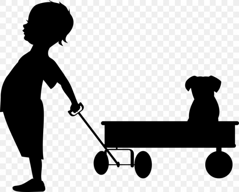 Wagon Child Silhouette, PNG, 897x720px, Wagon, Black, Black And White, Cart, Child Download Free