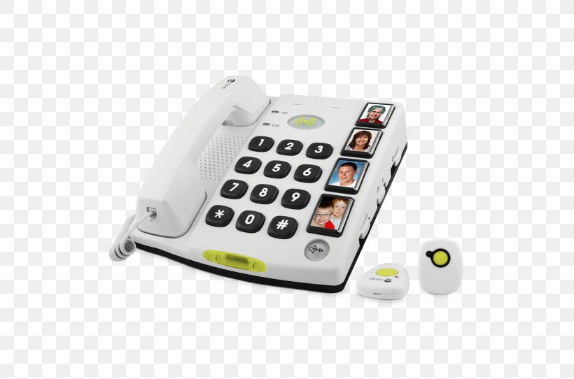 Doro Secure 580 Home & Business Phones DORO Care SecurePlus Telephone, PNG, 542x542px, Doro Secure 580, Corded Phone, Cordless Telephone, Doro, Electronics Download Free