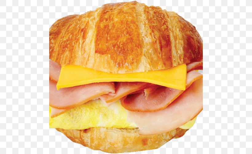 Ham And Cheese Sandwich Breakfast Sandwich Croissant Bacon, Egg And Cheese Sandwich Ham And Eggs, PNG, 500x500px, Ham And Cheese Sandwich, American Food, Bacon, Bacon Egg And Cheese Sandwich, Bacon Sandwich Download Free