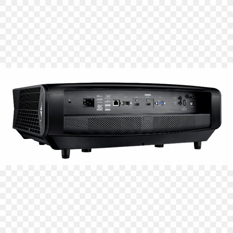 Multimedia Projectors Ultra-high-definition Television Digital Light Processing 4K Resolution, PNG, 1100x1100px, 4k Resolution, Multimedia Projectors, Audio Receiver, Automotive Exterior, Digital Light Processing Download Free