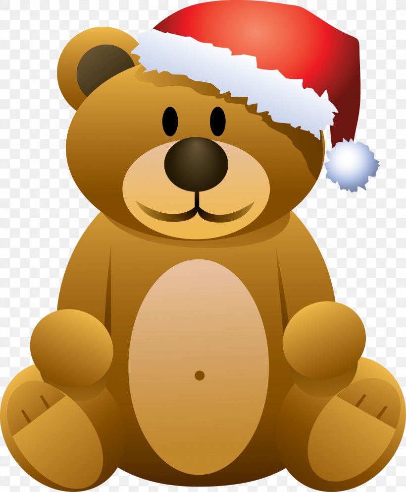 Brown Bear Santa Claus Christmas Clip Art, PNG, 2840x3439px, Watercolor, Cartoon, Flower, Frame, Heart Download Free