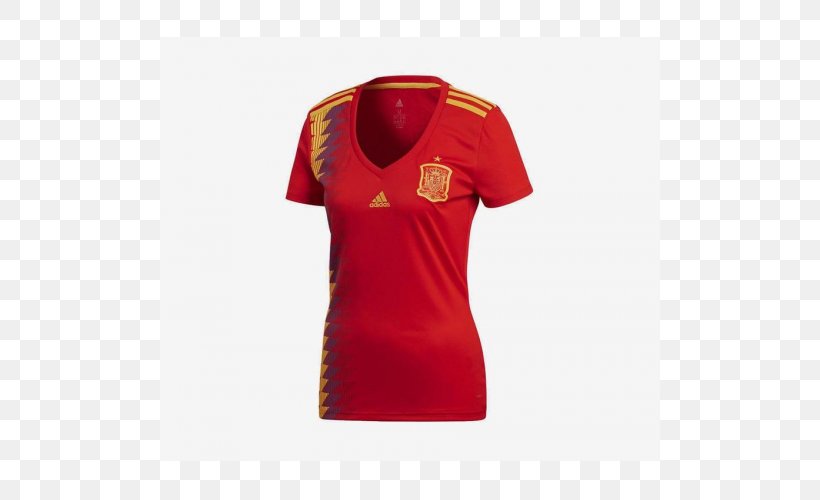 2018 World Cup Spain National Football Team Fifa 17 T Shirt World Cup Store Jersey, PNG, 500x500px, 2018 World Cup, Active Shirt, Adidas, Clothing, Collar Download Free