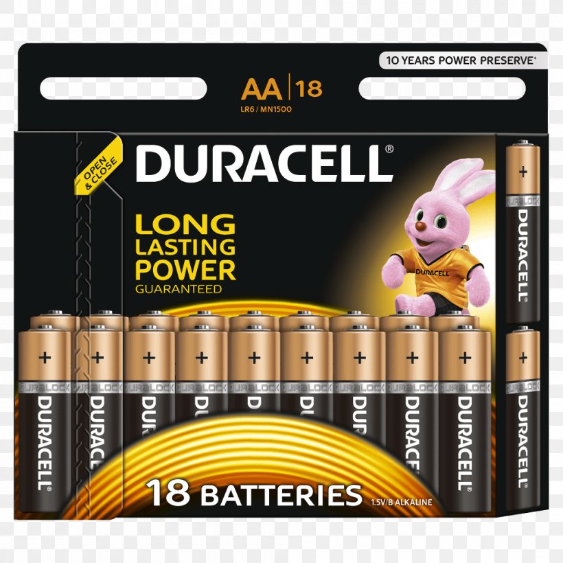 AAA Battery Duracell Electric Battery Alkaline Battery, PNG, 1000x1000px, Aa Battery, Aaa Battery, Alkaline Battery, Ampere, Ampere Hour Download Free