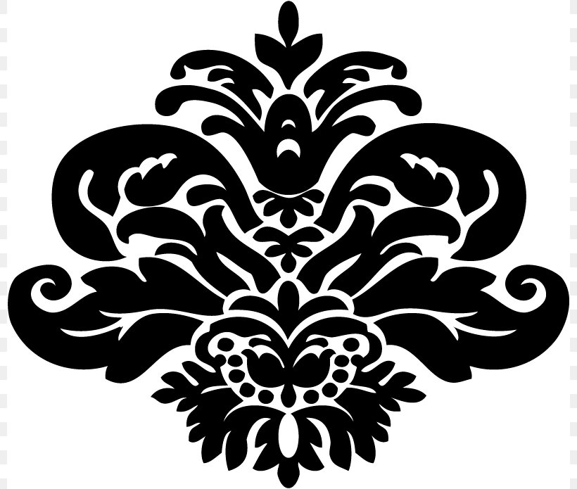 Damask Clip Art, PNG, 800x695px, Damask, Black And White, Document, Flower, Flowering Plant Download Free