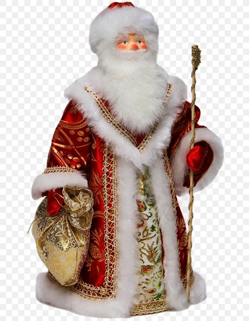Santa Claus Ded Moroz Snegurochka Christmas Ornament Grandfather, PNG, 658x1056px, Santa Claus, Christmas, Christmas Ornament, Ded Moroz, Doll Download Free