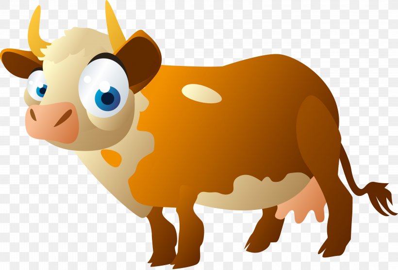 Cartoon Animal Clip Art, PNG, 4266x2902px, Cartoon, Animal, Carnivoran, Cattle Like Mammal, Cow Goat Family Download Free