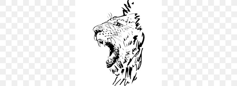 Lion Tiger Roar Clip Art, PNG, 300x300px, Watercolor, Cartoon, Flower, Frame, Heart Download Free