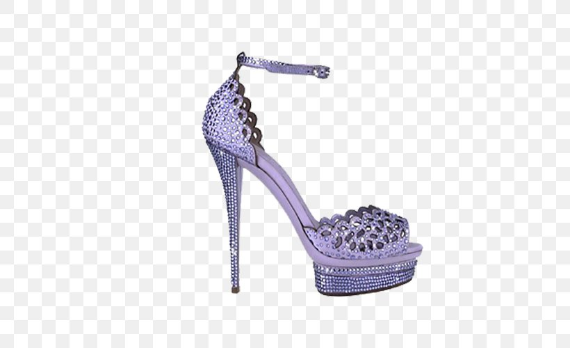 High-heeled Footwear Violet Purple Crystal, PNG, 500x500px, Highheeled Footwear, Absatz, Amethyst, Crystal, Footwear Download Free
