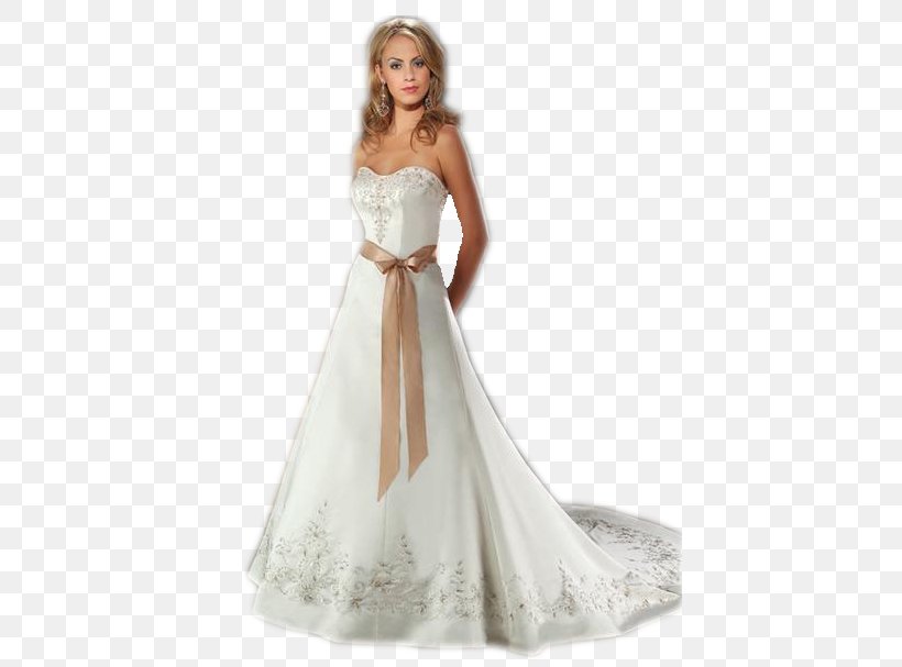Wedding Dress Gown Cocktail Dress Shoulder, PNG, 420x607px, Watercolor, Cartoon, Flower, Frame, Heart Download Free