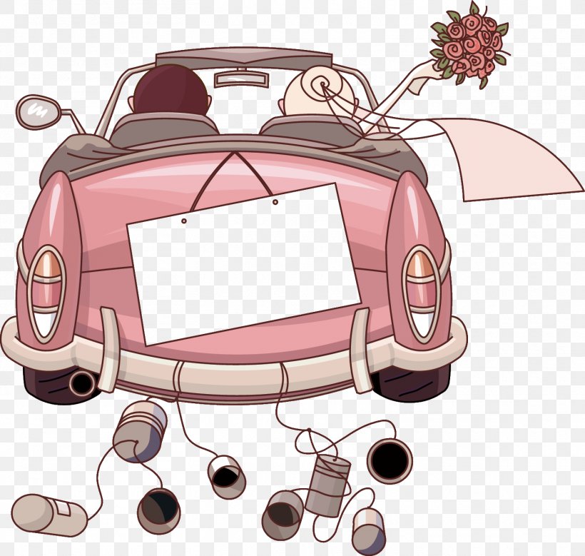 Car Wedding Invitation Clip Art, PNG, 1510x1435px, Car, Automotive Design, Bride, Bridegroom, Cartoon Download Free