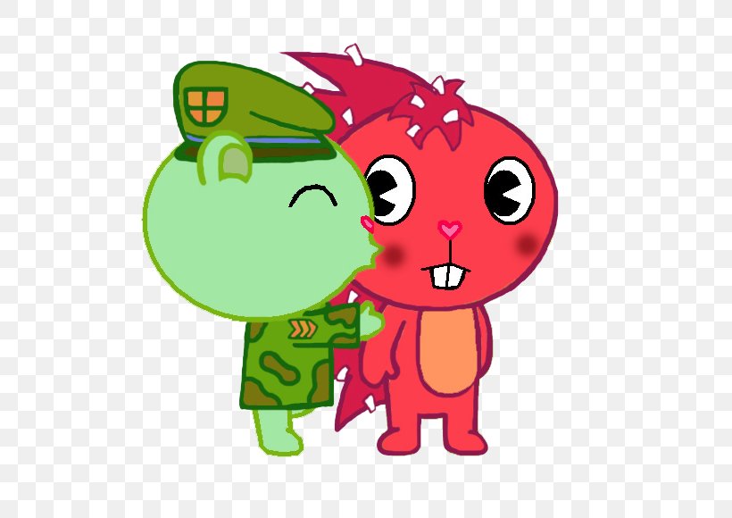 Kiss Cartoon, PNG, 665x580px, Flippy, Animation, Cartoon, Cuddles, Flaky Download Free