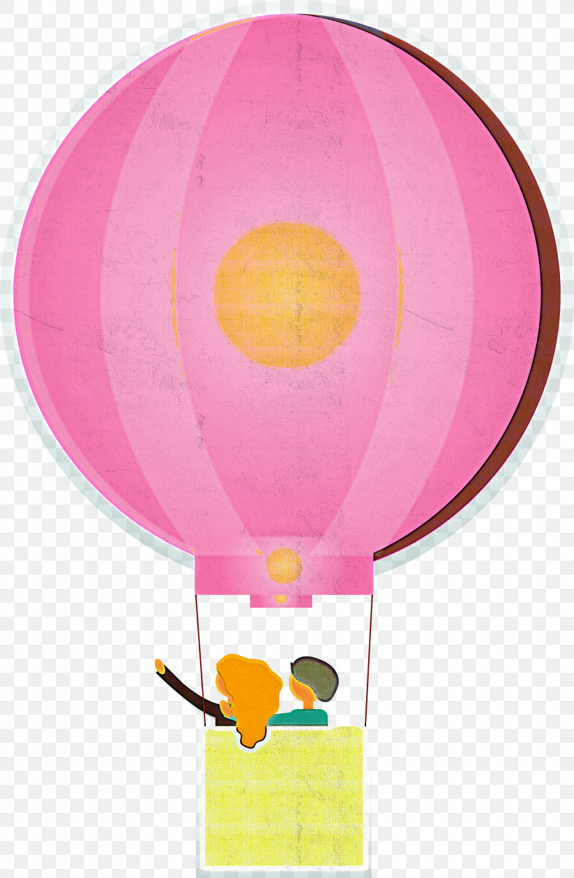 Hot Air Balloon Floating, PNG, 1963x3000px, Hot Air Balloon, Balloon, Floating, Magenta, Vehicle Download Free