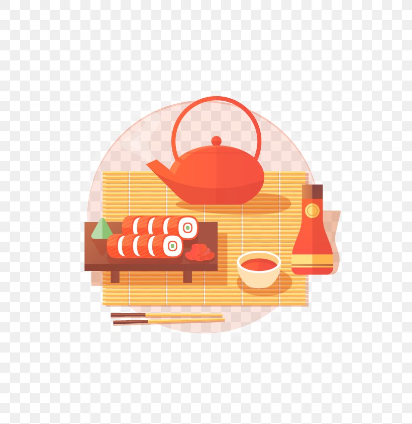 Japanese Cuisine Euclidean Vector Icon, PNG, 595x842px, Japanese Cuisine, Banner, Japanese Tea Ceremony, Orange, Poster Download Free