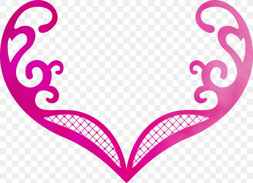 Pink Heart Magenta Love Heart, PNG, 3000x2173px, Classic Frame, Heart, Love, Magenta, Paint Download Free